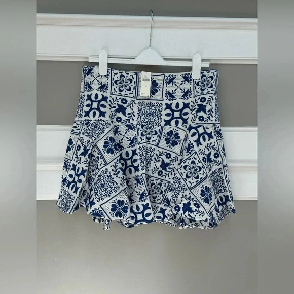 NWT Maeve Embroidered Tile Print Mini Skirt - Picture 3 of 7